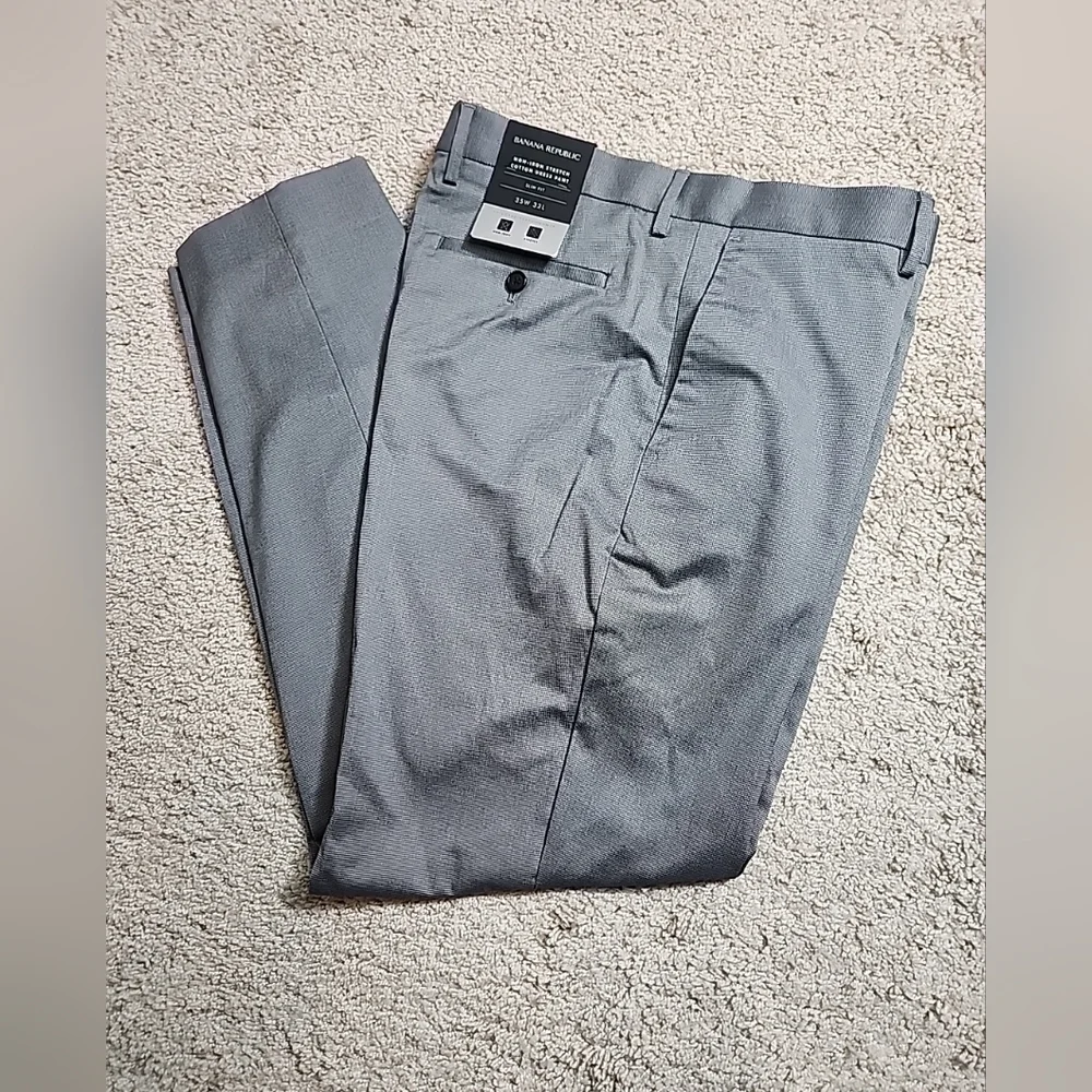 Banana Republic Slim Fit Mid Rise Slim Through Thigh Slim Leg Opening  Mens... - Picture 2 of 12